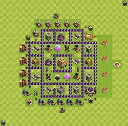 Base plan (layout), Town Hall Level 7 for trophies (defense) (#28)