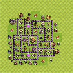 Base plan (layout), Town Hall Level 7 for trophies (defense) (#30)