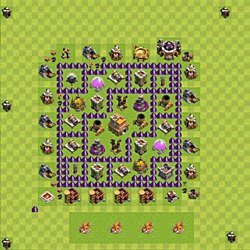 Base plan (layout), Town Hall Level 7 for trophies (defense) (#32)