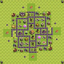 Base plan (layout), Town Hall Level 7 for trophies (defense) (#34)