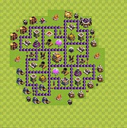 Base plan (layout), Town Hall Level 7 for trophies (defense) (#38)