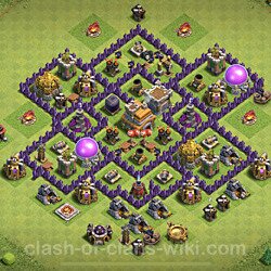 Base plan (layout), Town Hall Level 7 for trophies (defense) (#393)