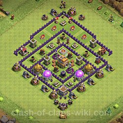 Base plan (layout), Town Hall Level 7 for trophies (defense) (#397)