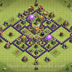 Base plan (layout), Town Hall Level 7 for trophies (defense) (#401)