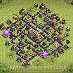 Base plan (layout), Town Hall Level 7 for trophies (defense) (#403)