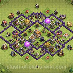 Base plan (layout), Town Hall Level 7 for trophies (defense) (#404)