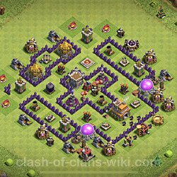 Base plan (layout), Town Hall Level 7 for trophies (defense) (#405)