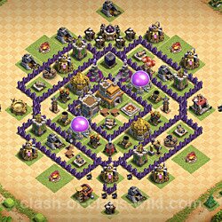 Base plan (layout), Town Hall Level 7 for trophies (defense) (#414)
