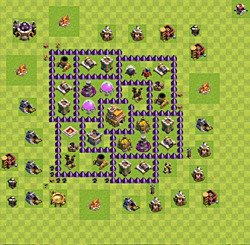 Base plan (layout), Town Hall Level 7 for trophies (defense) (#43)