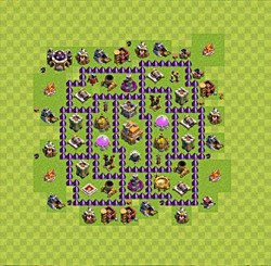 Base plan (layout), Town Hall Level 7 for trophies (defense) (#46)