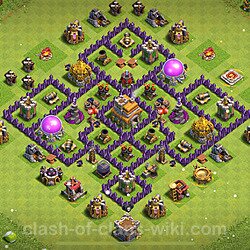 Base plan (layout), Town Hall Level 7 for trophies (defense) (#707)