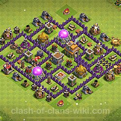 Base plan (layout), Town Hall Level 7 for trophies (defense) (#747)