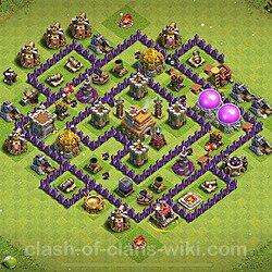 Base plan (layout), Town Hall Level 7 for trophies (defense) (#771)