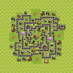 Base plan (layout), Town Hall Level 7 for trophies (defense) (#82)