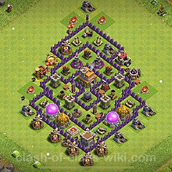 Base plan (layout), Town Hall Level 7 for trophies (defense) (#860)