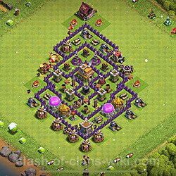Top Anti Dragon Base HDV 7 + Lien (Link) 2023 - Hôtel de Ville 7 Défense Base Copier, #860