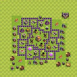 Base plan (layout), Town Hall Level 7 for trophies (defense) (#88)