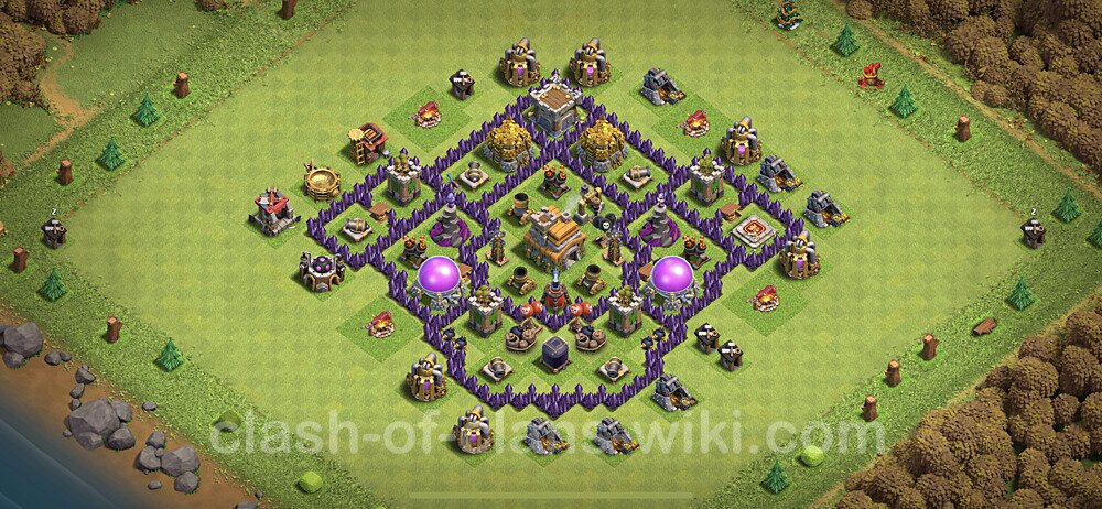 Anti Dragon TH7 Base Plan with Link, Copy Town Hall 7 Anti Air Design 2020, #123