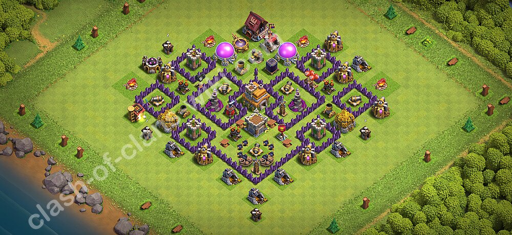 TH7 Anti 3 Stars Base Plan with Link, Anti Everything, Copy Town Hall 7 Base Design 2026, #125