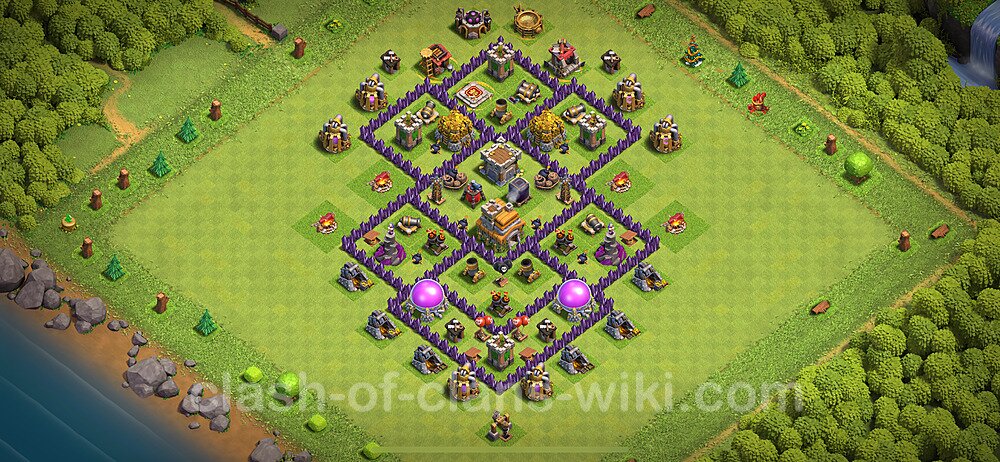 Full Upgrade TH7 Base Plan with Link, Copy Town Hall 7 Max Levels Design 2024, #2139