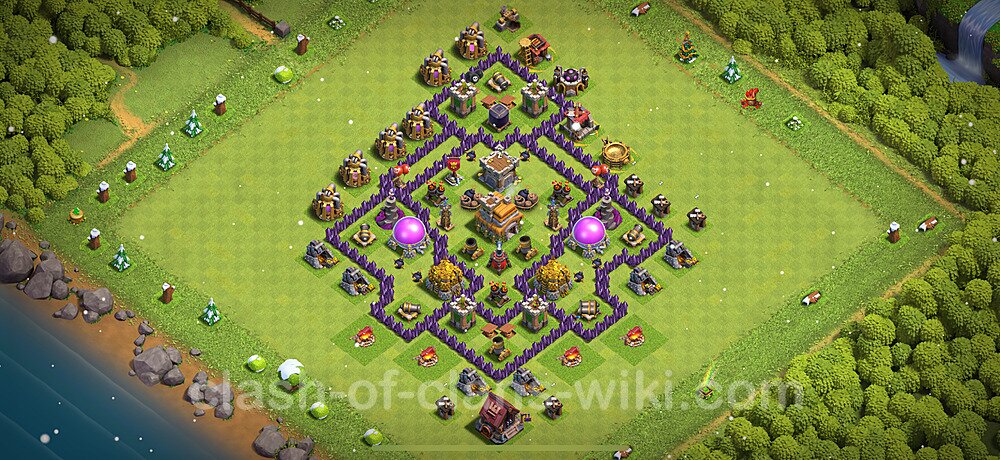 TH7 Anti 2 Stars Base Plan with Link, Anti Everything, Copy Town Hall 7 Base Design 2025, #2412