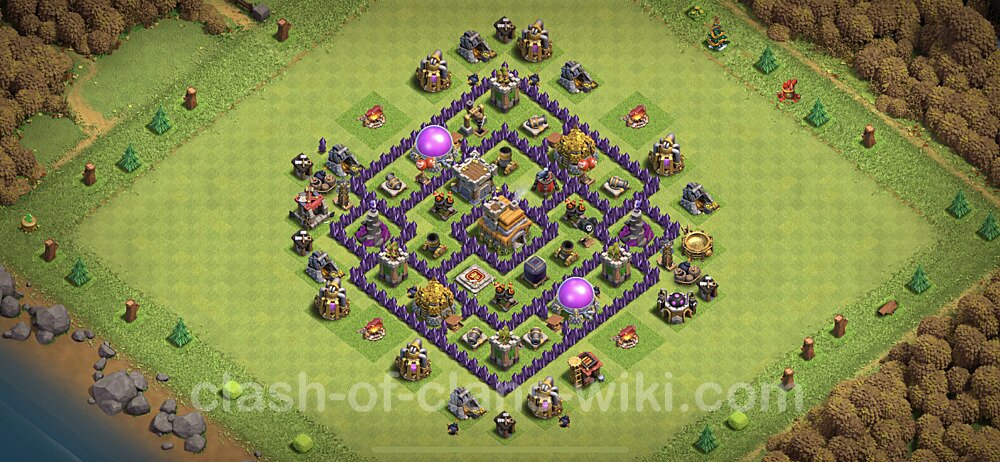 Anti Everything TH7 Base Plan with Link, Anti 3 Stars, Copy Town Hall 7 Design, #386