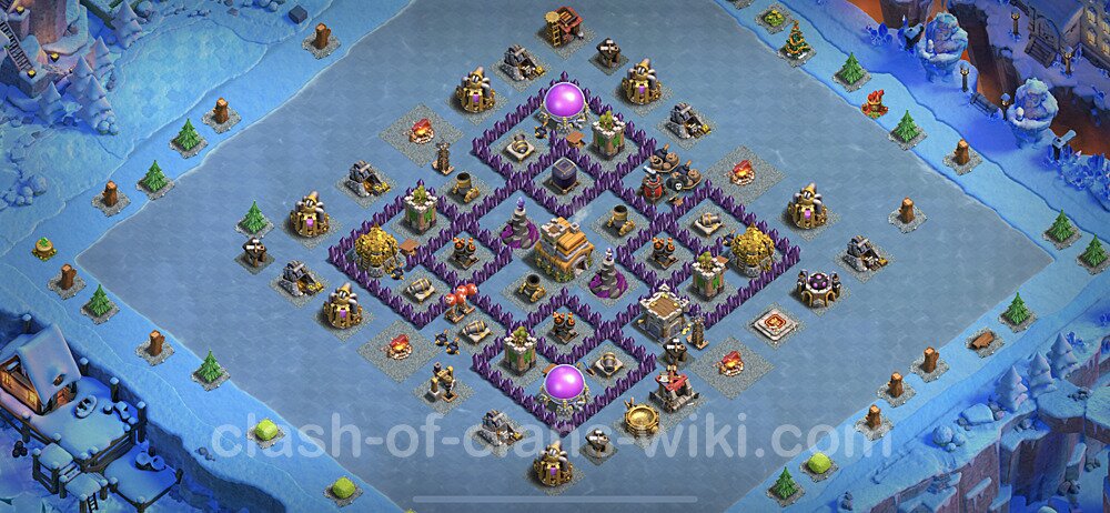 Full Upgrade TH7 Base Plan with Link, Anti Everything, Copy Town Hall 7 Max Levels Design, #411