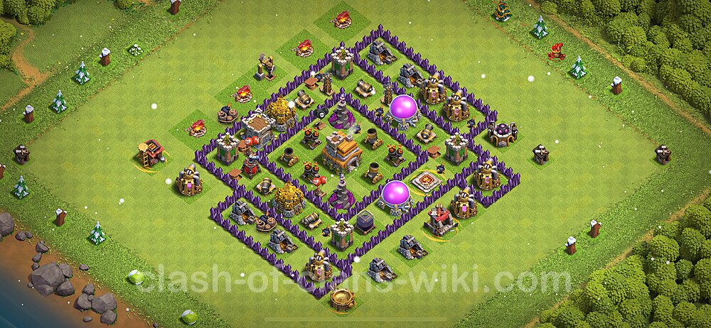 Anti Everything TH7 Base Plan with Link, Anti 3 Stars, Copy Town Hall 7 Design 2024, #694
