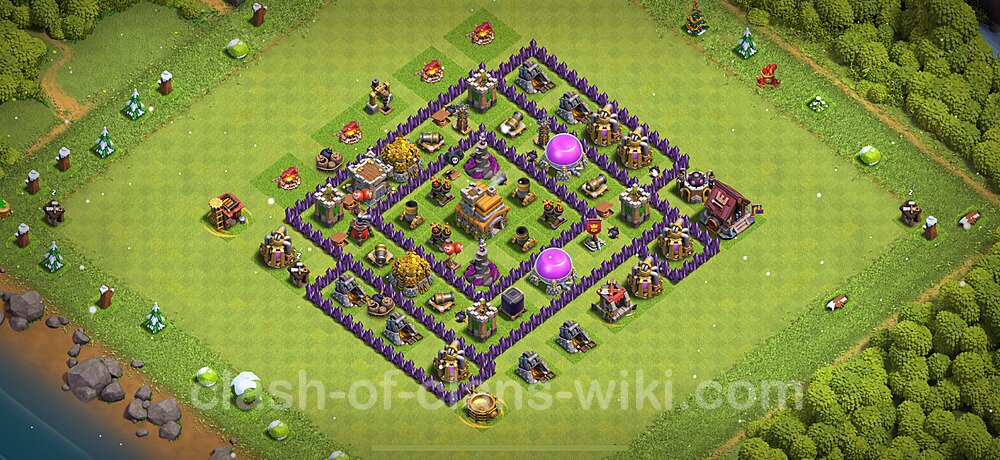 Anti Everything TH7 Base Plan with Link, Anti 3 Stars, Copy Town Hall 7 Design 2025, #694