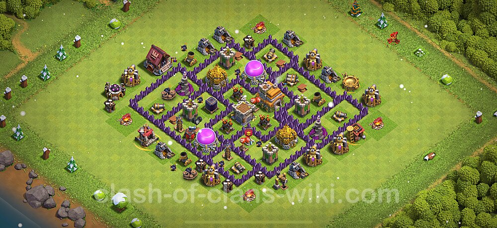 Anti Dragon TH7 Base Plan with Link, Hybrid, Copy Town Hall 7 Anti Air Design 2025, #747