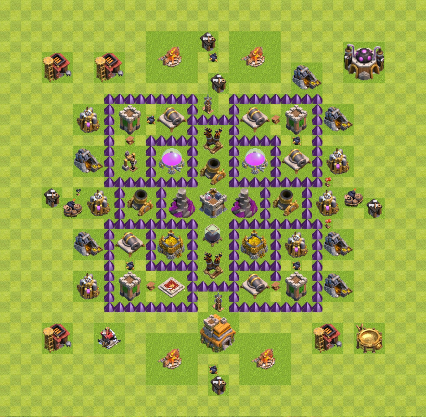 Farming Base TH7 - plan / layout / design - Clash of Clans, #28.