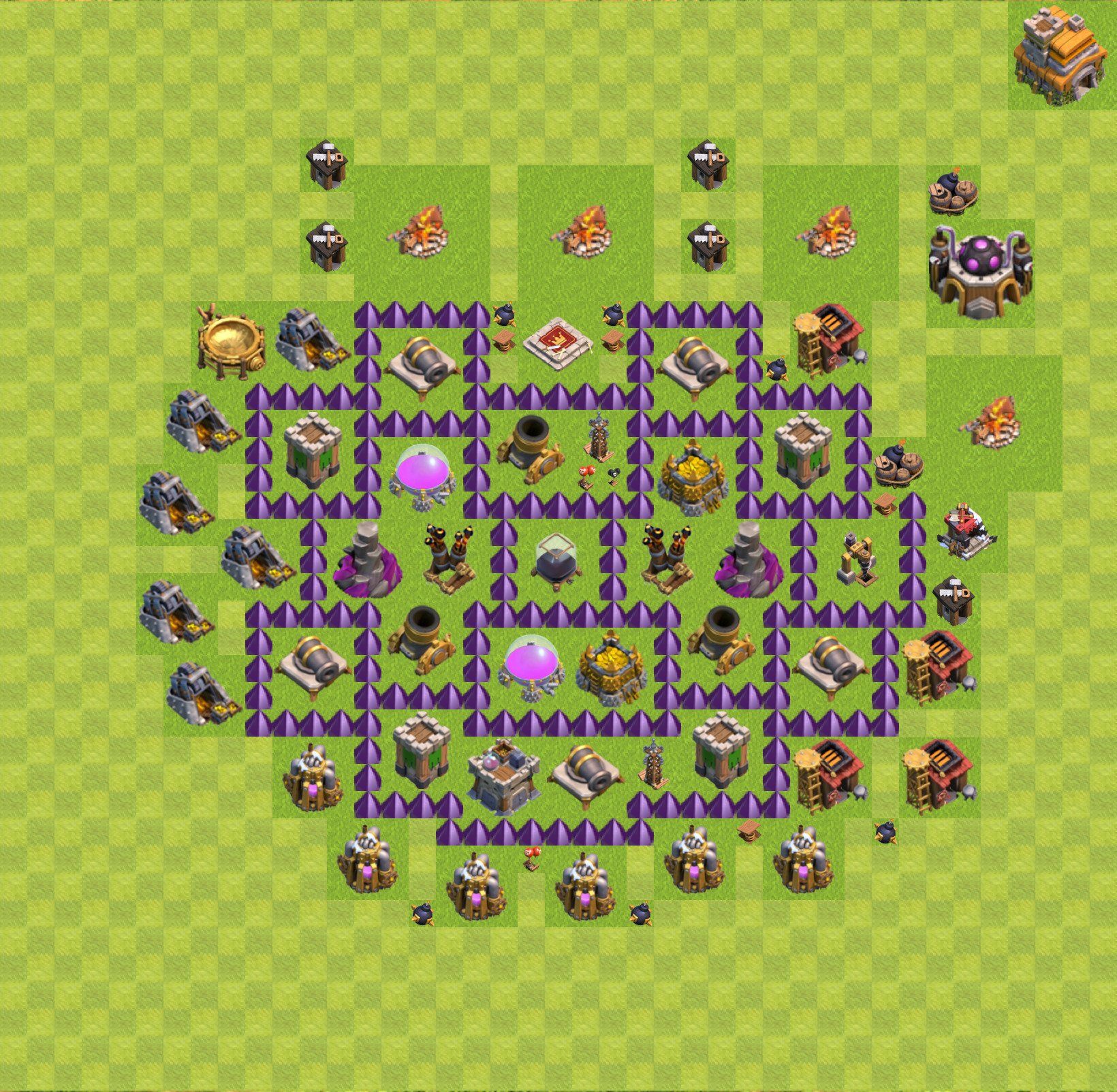 Farming Base TH7 - plan / layout / design - Clash of Clans, #29.