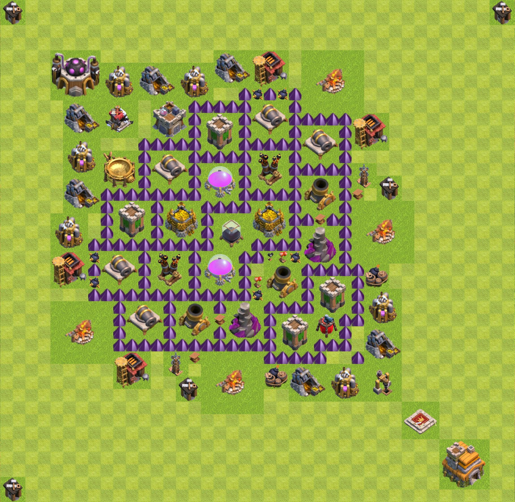 Farming Base TH7 - plan / layout / design - Clash of Clans, #43.