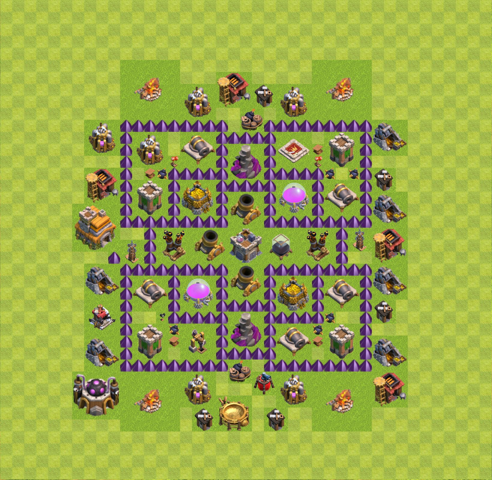 Farming Base TH7 - plan / layout / design - Clash of Clans, #45.