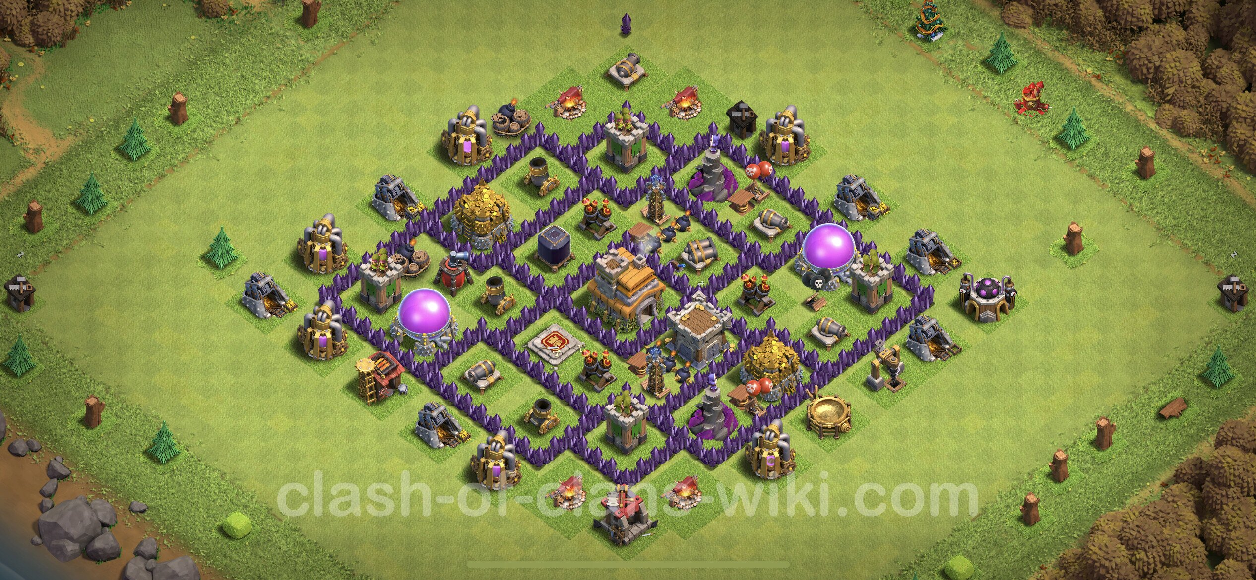 Farming Base TH7 Max Levels with Link, Hybrid - Town Hall Level 7 Base.