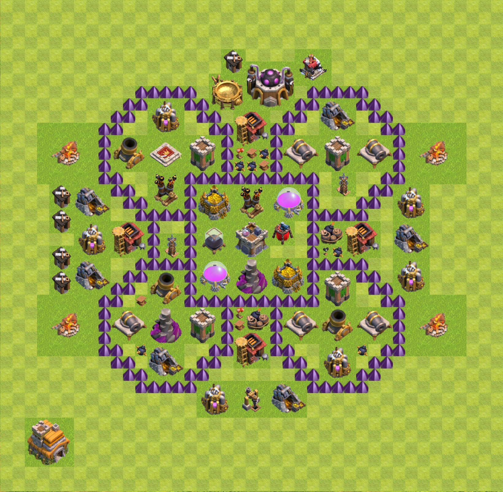 Farming Base TH7 - plan / layout / design - Clash of Clans, #56.