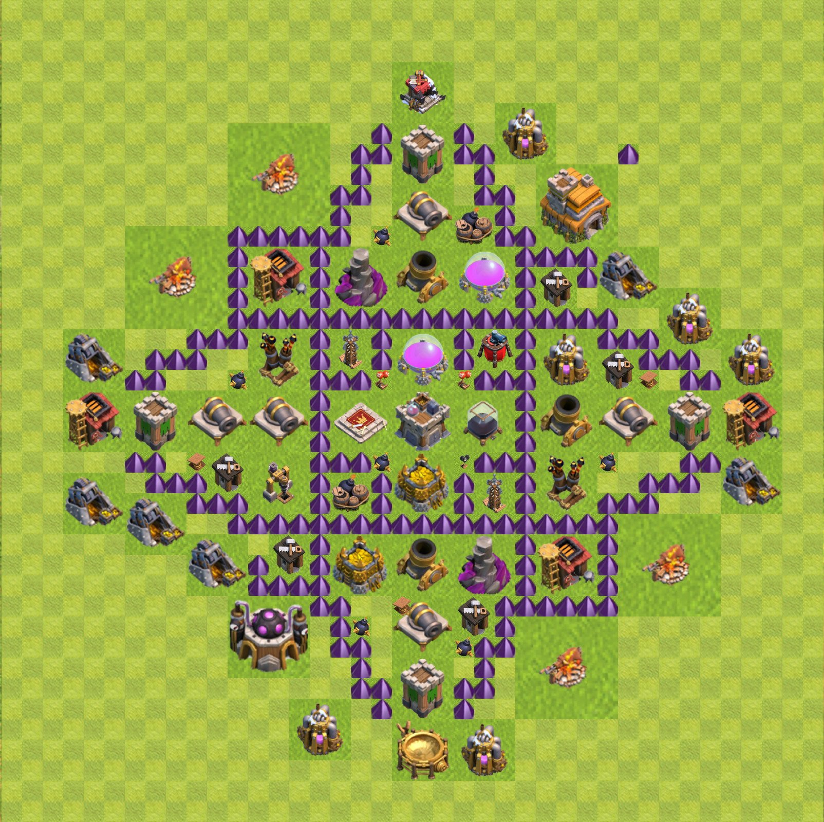 Farming Base TH7 - plan / layout / design - Clash of Clans, #86.
