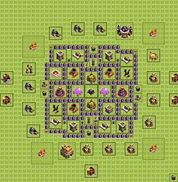 Base plan (layout), Town Hall Level 7 for farming (#10)