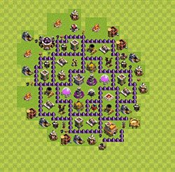 Base plan (layout), Town Hall Level 7 for farming (#50)