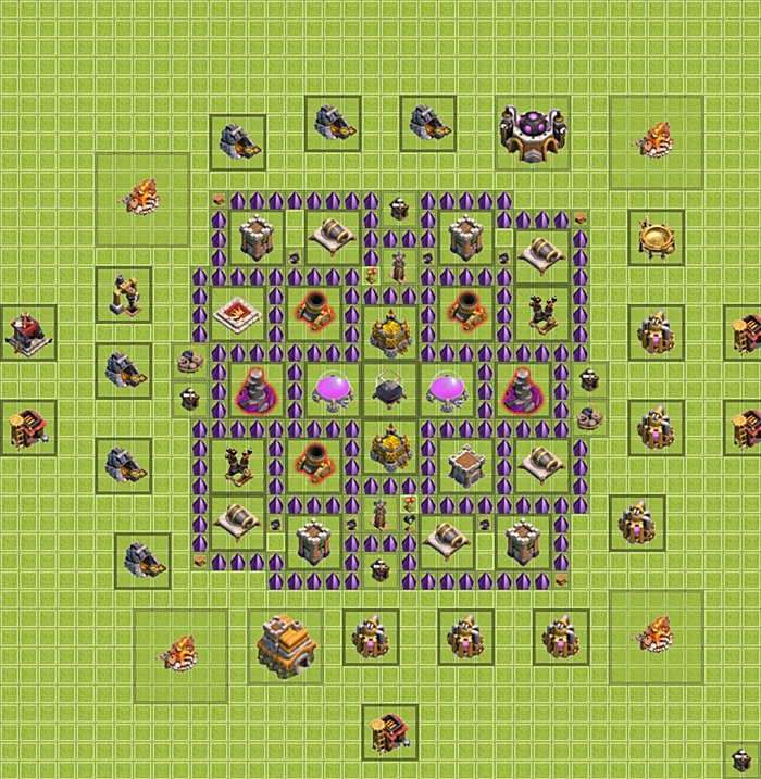 Base plan TH7 (design / layout) for Farming, #10