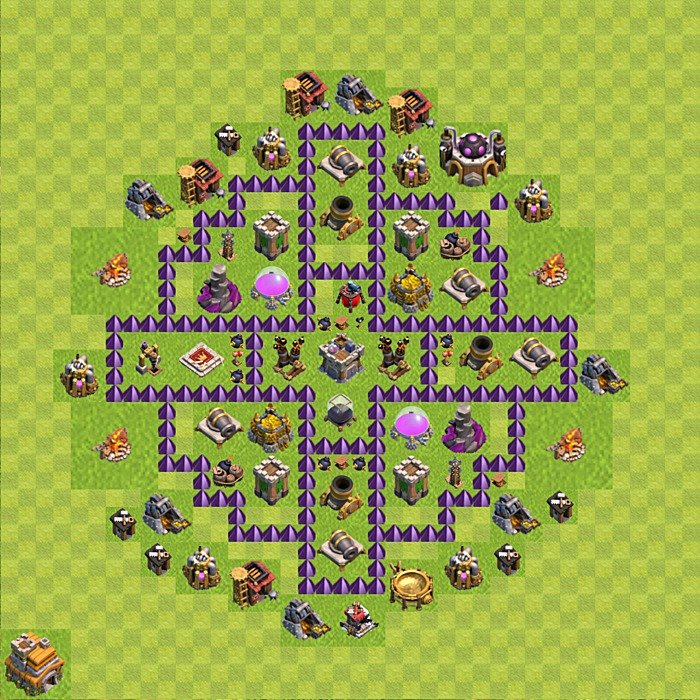 Base plan TH7 (design / layout) for Farming, #116