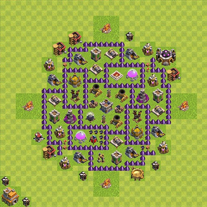 Base plan TH7 (design / layout) for Farming, #117