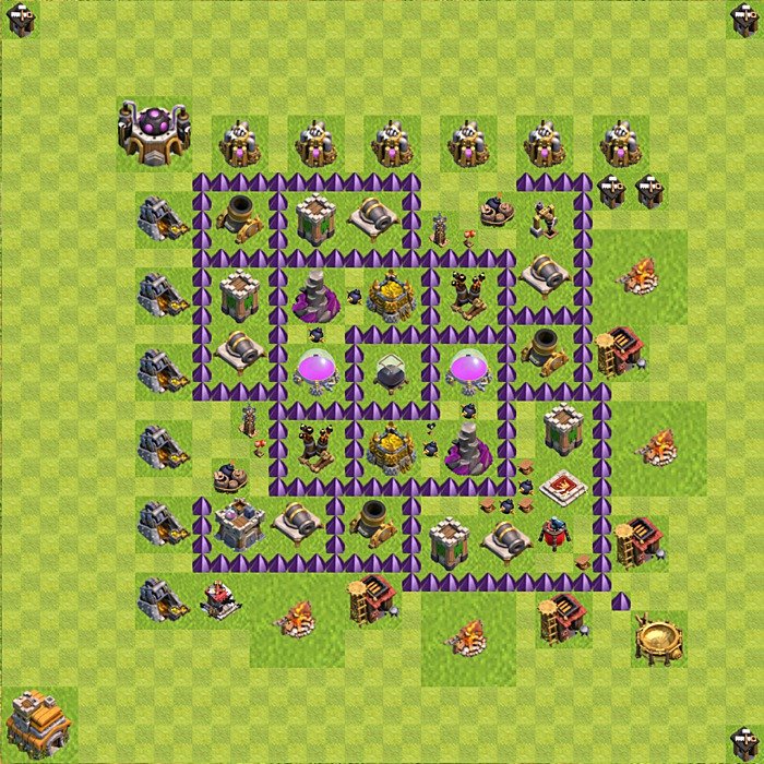 Base plan TH7 (design / layout) for Farming, #118