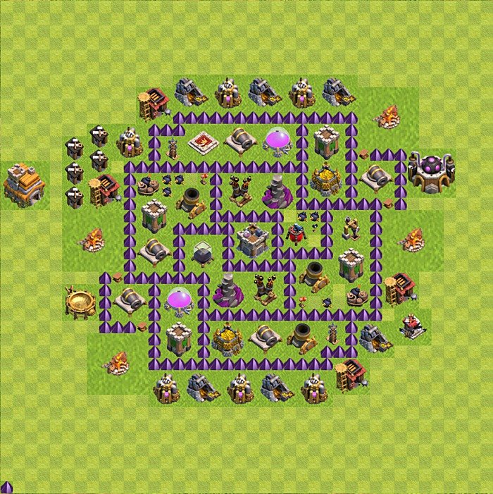 Base plan TH7 (design / layout) for Farming, #119