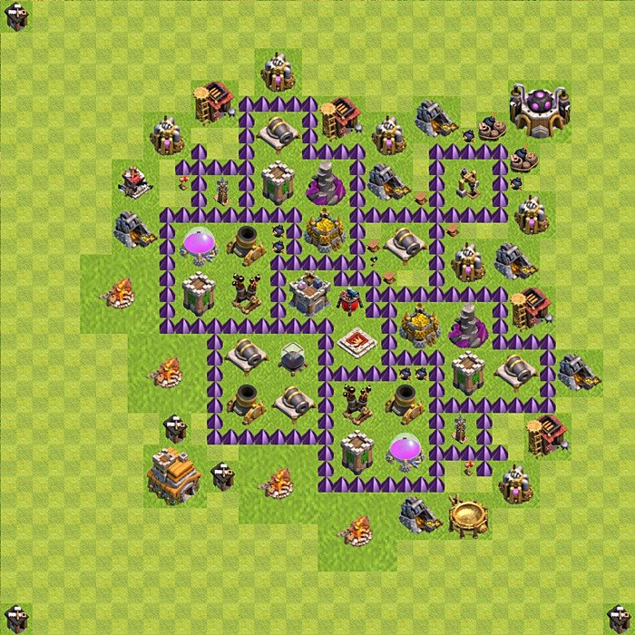 Base plan TH7 (design / layout) for Farming, #127