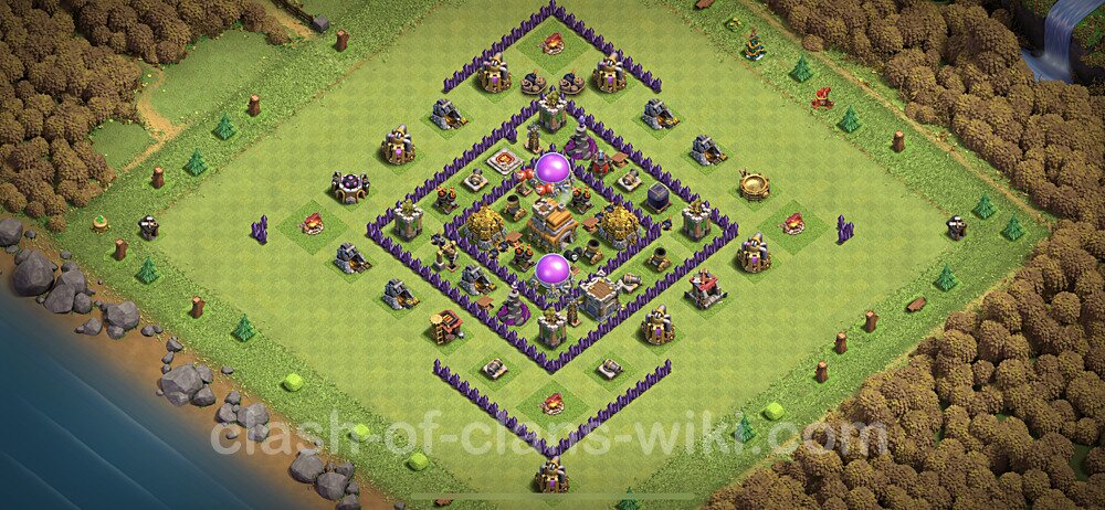 Base plan TH7 (design / layout) with Link, Anti Everything for Farming, #155