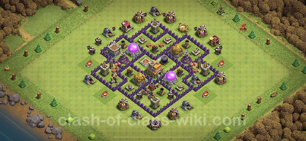 Base plan TH7 (design / layout) with Link, Anti Everything, Hybrid for Farming, #157
