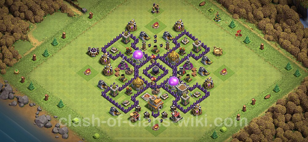 Base plan TH7 Max Levels with Link for Farming, #162