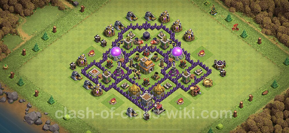 Base plan TH7 (design / layout) with Link, Hybrid for Farming, #163