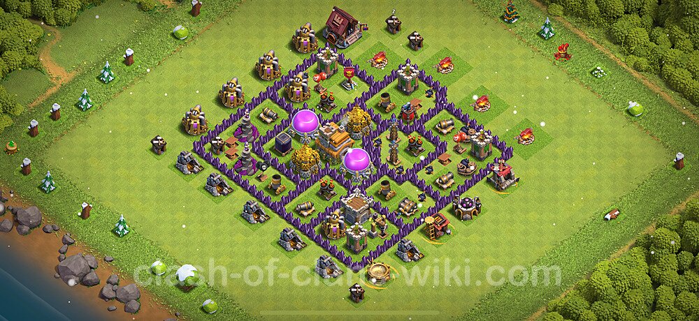 Maxato Municipio livello 7 Base + Link, Anti tutto - Miglior Disposizione villaggio per Farming COC 2025 TH7, #1767